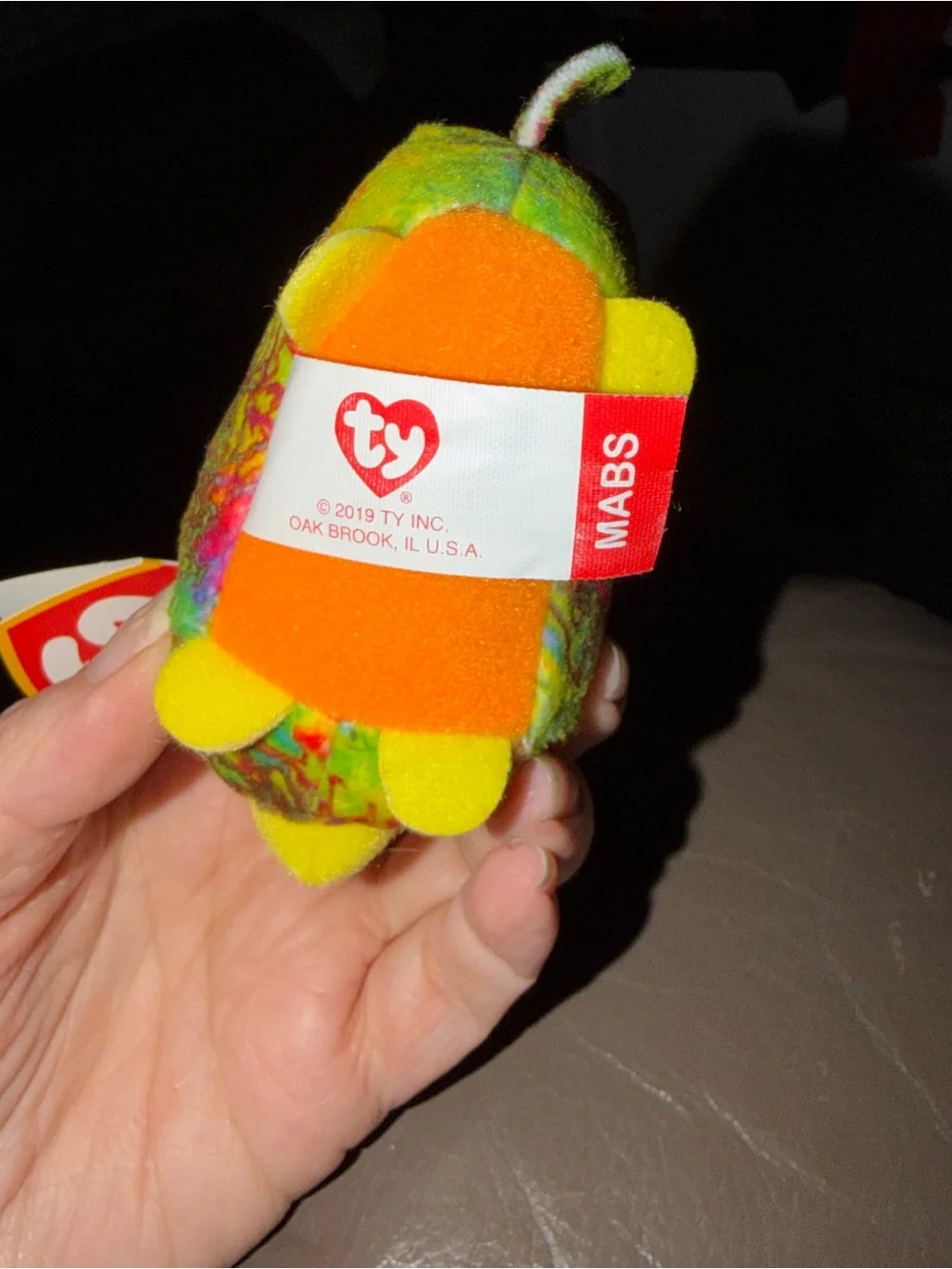 Ty Neon Multicolor Plush Ball - Yellow & Green Accent